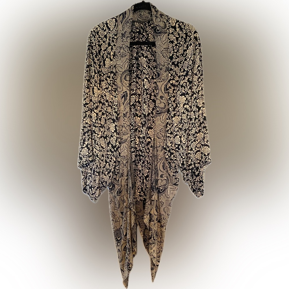 Short Kimono, Beach Cover, Boho Jacket, Wrap. One Size. Cotton …